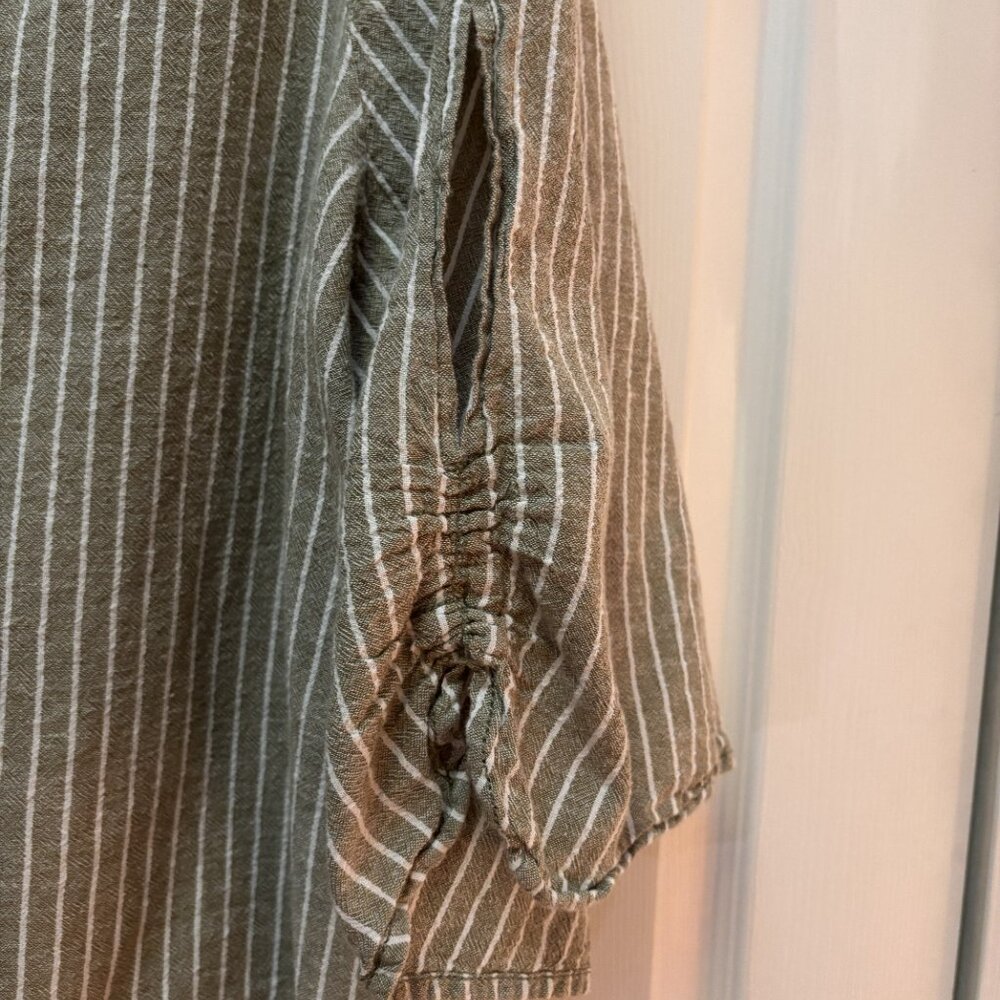 Cato Striped Cotton Linen Blend Top – Women’s Size 2X - Picture 2 of 3